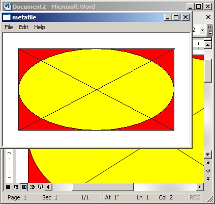 C++ clipboard copy with metafile demo sample program preview